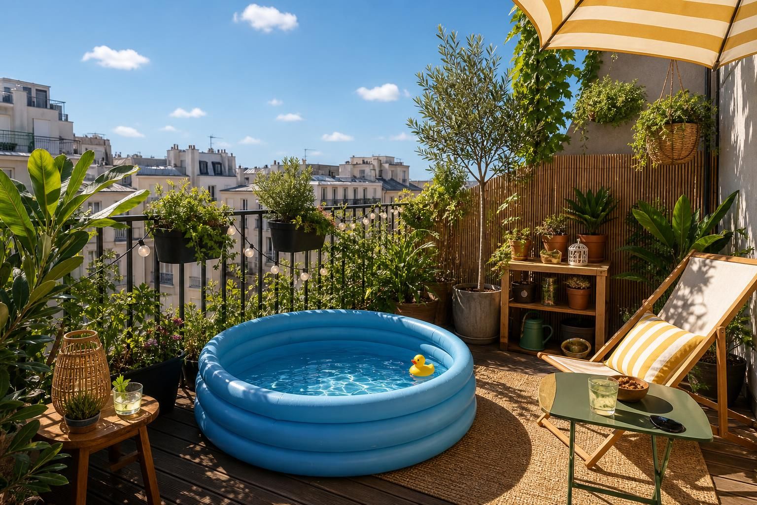 découvrez l'histoire surprenante d'un voisinage bouleversé lorsqu'une piscine sur un balcon attire l'attention du syndic, mettant fin à une habitude estivale insolite.