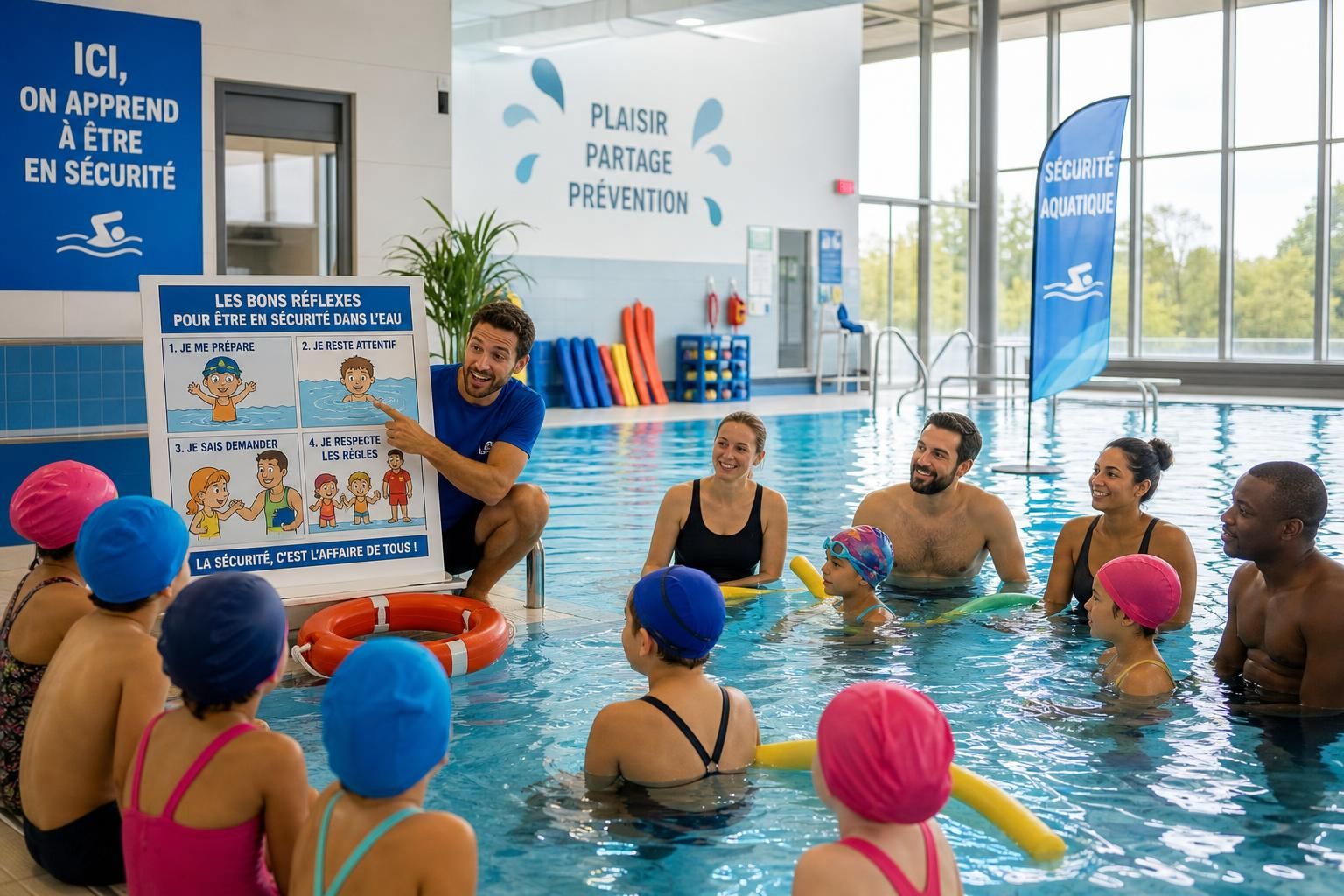 hendaye organise une semaine spéciale de sensibilisation à la sécurité aquatique à la piscine municipale, avec des activités éducatives pour petits et grands afin de prévenir les accidents et promouvoir les bonnes pratiques dans l'eau.